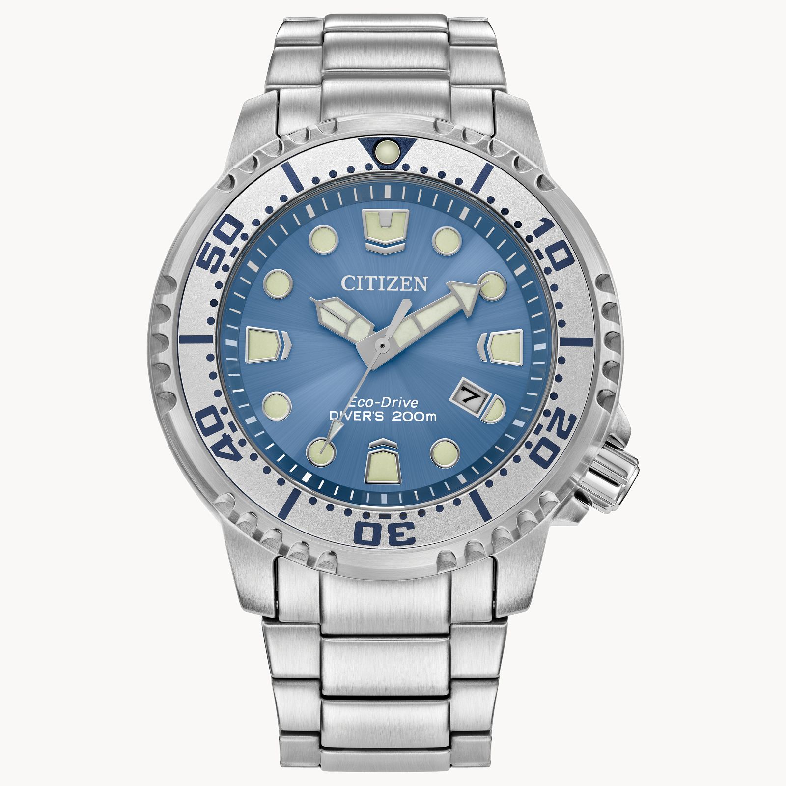 CITIZEN Eco-Drive ProMaster Mens Silver-Tone Stainless Steel 