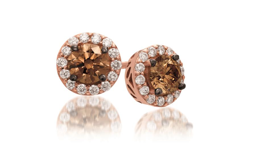 Le Vian 14K Rose Gold Diamond Earrings 001-150-00337 14KR Oak