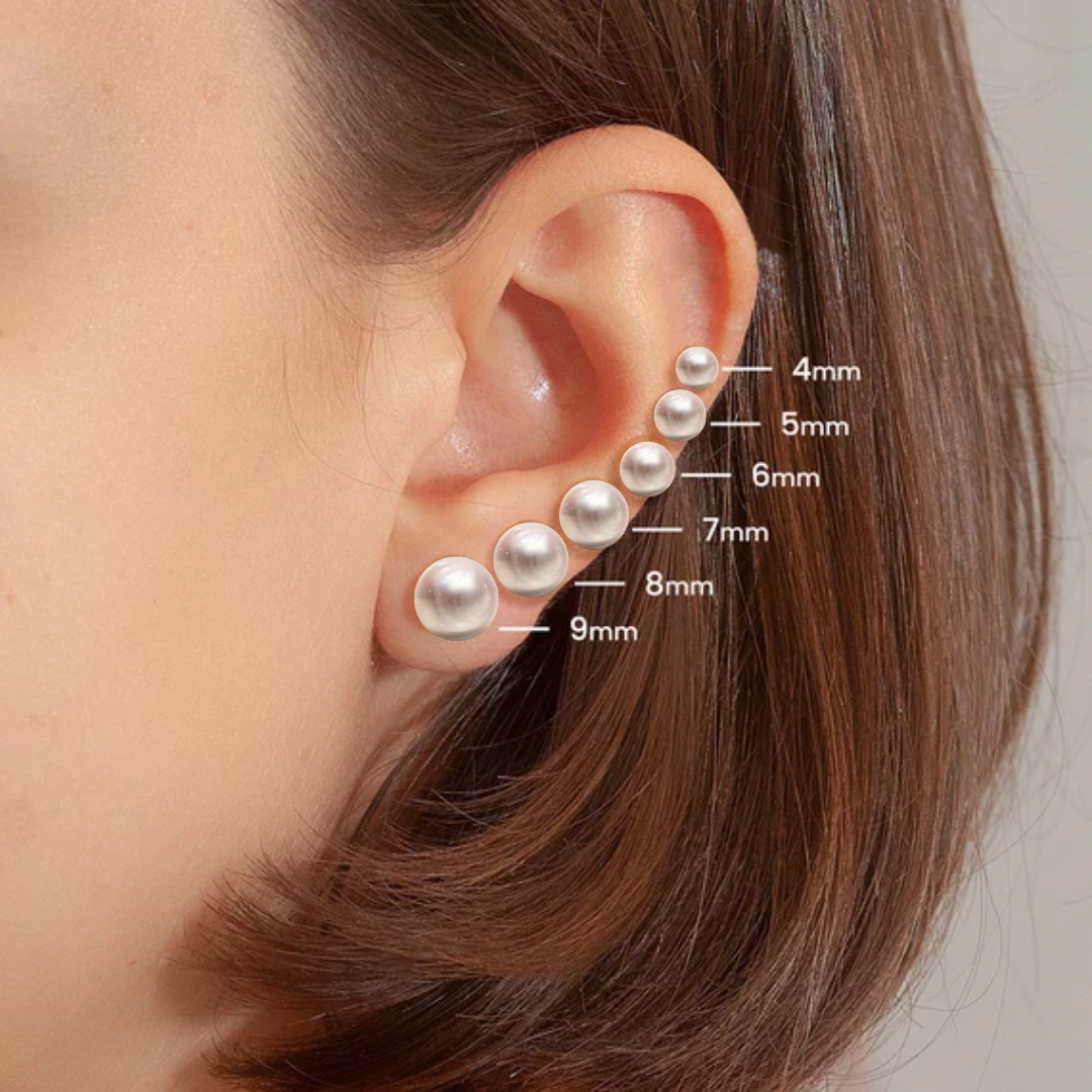 14K Yellow Gold 5mm Pearl Earrings 002-310-02387 | Orin  display picture 1