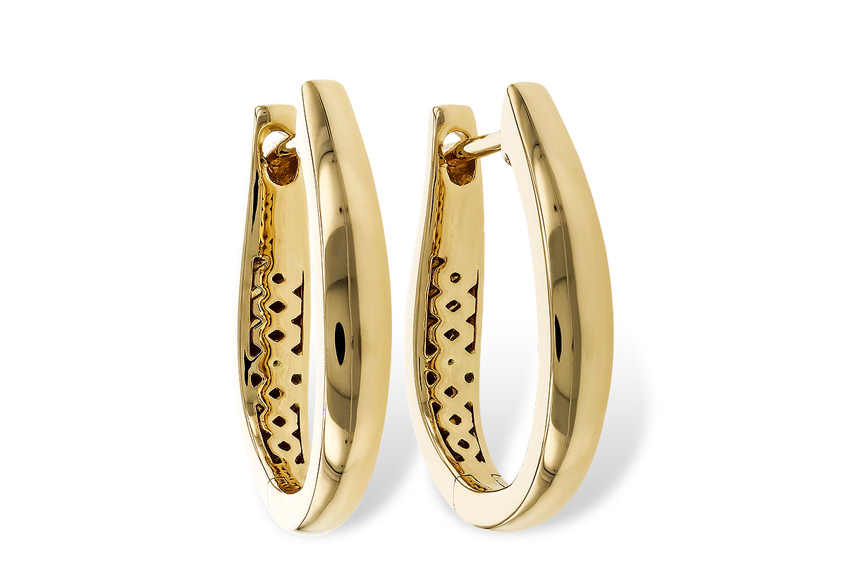 【MONDAY EDITION】Glittering Golden Hoop Earrings (Midium) American Woman Hoop Earrings - Gold