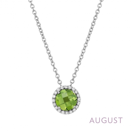 Sterling Silver Peridot & CZ Pendant Sterling Silver Peridot & CZ Pendant