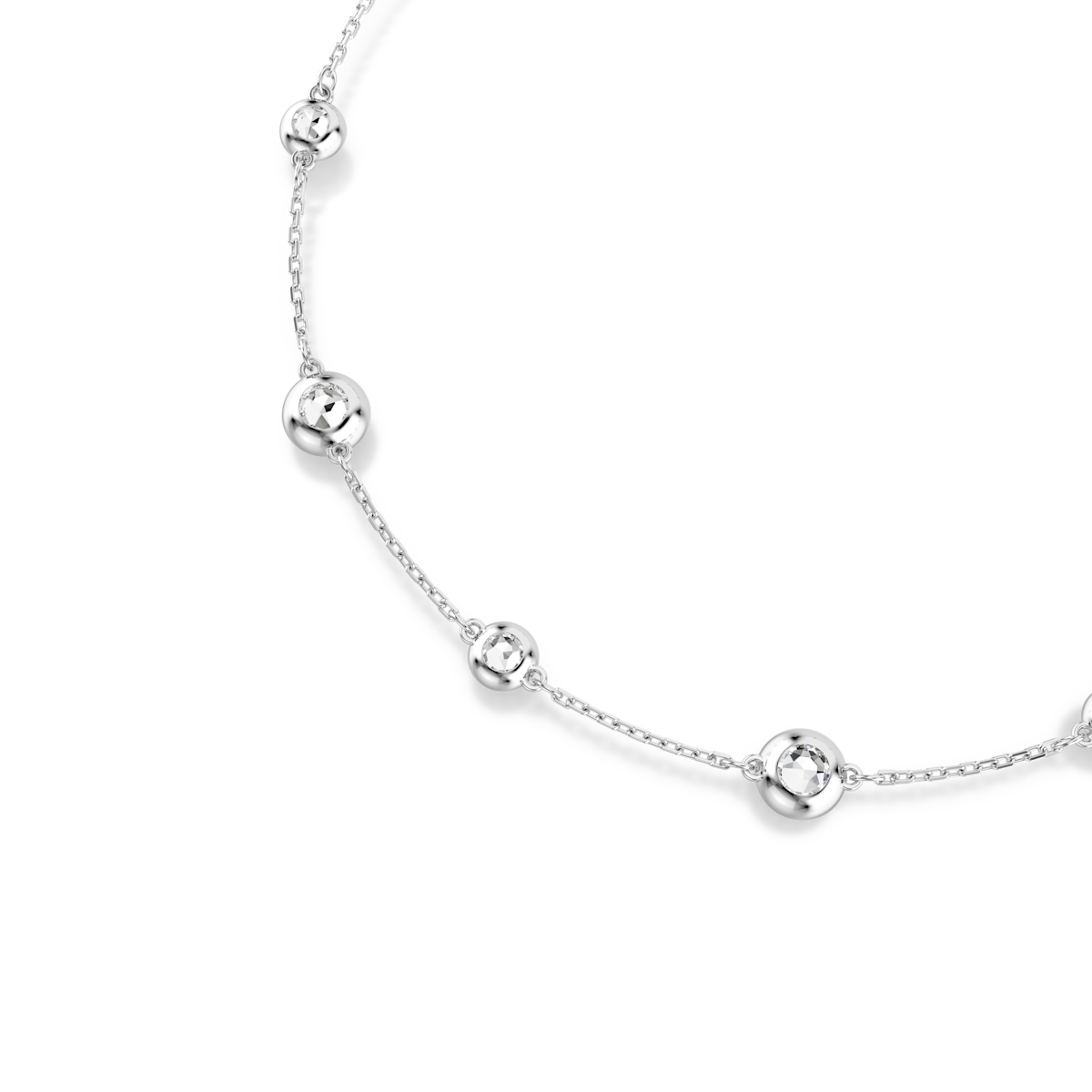 Swarovski Una Angelic Necklace, White, Rhodium Plated | Orin