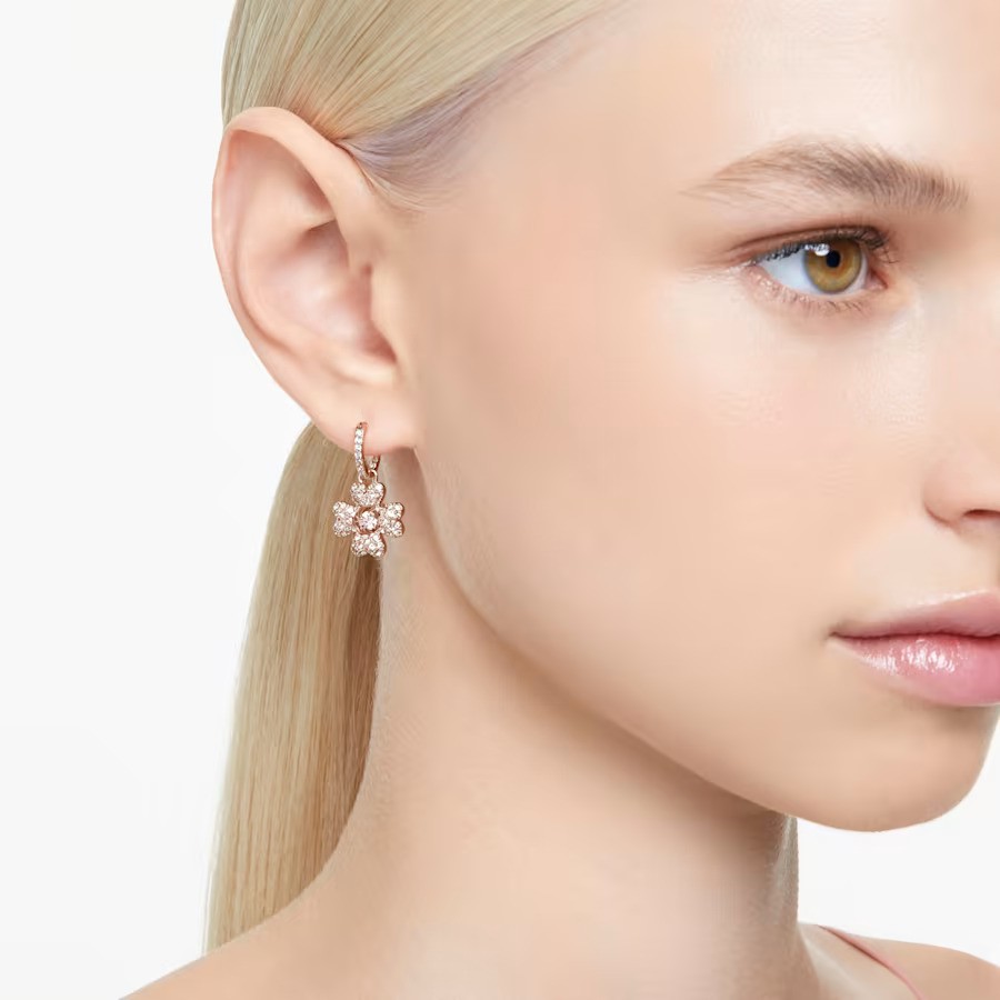ユリイロ Swarovski Idyllia Drop Earrings - Clover 002-610-07204