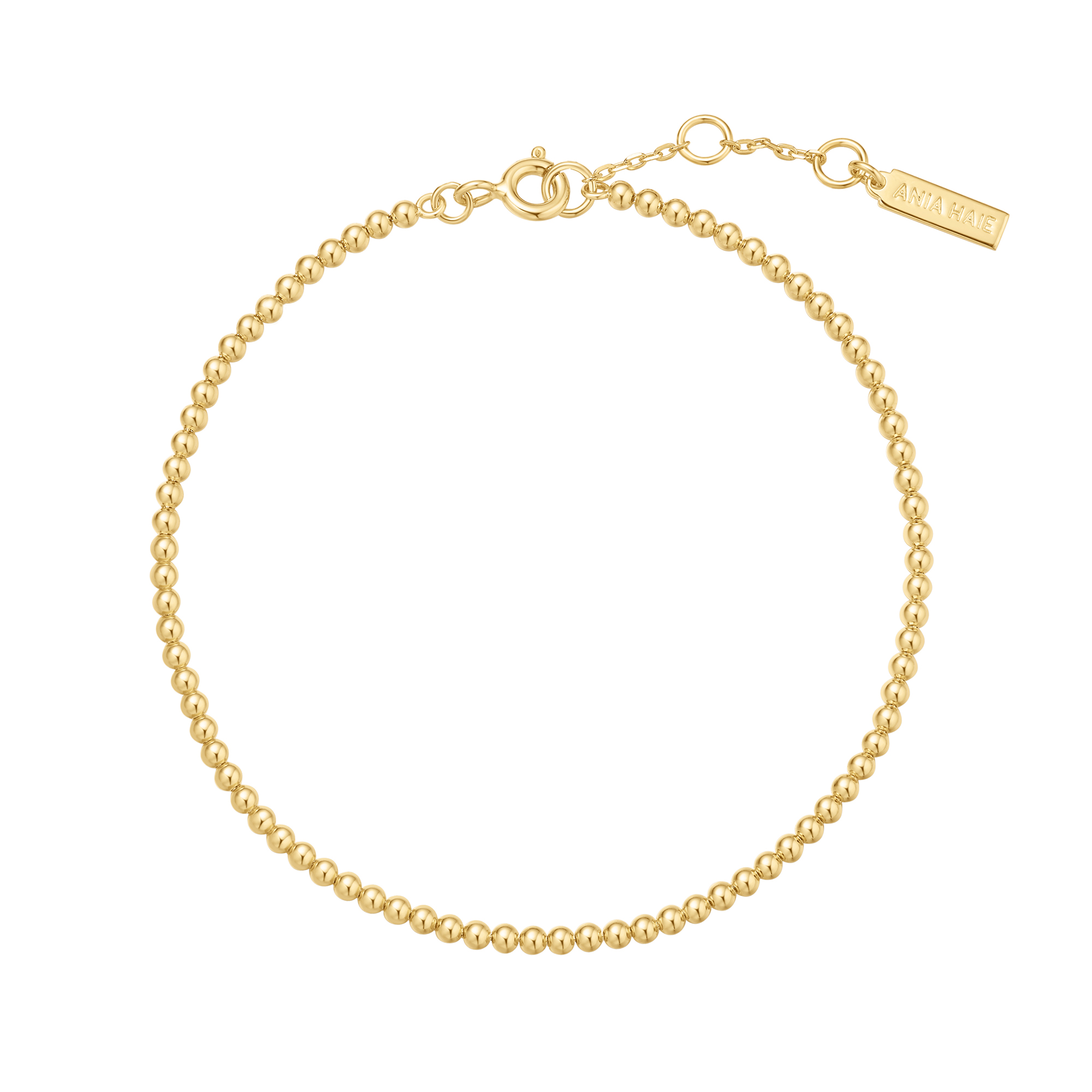 Sterling Silver Gold Plated Beaded Bracelet 002-625-35148