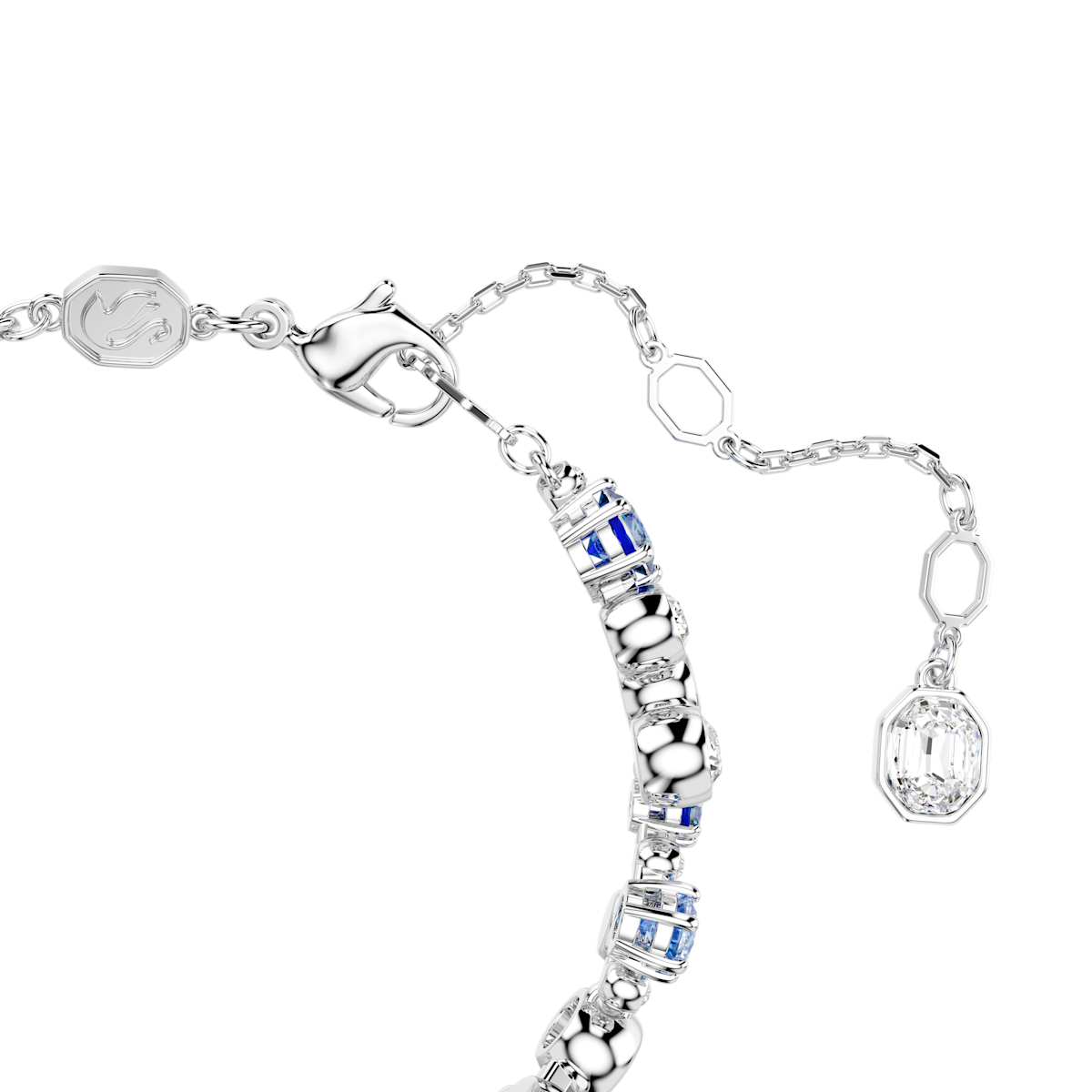 Swarovski Constella Bracelet, Mixed Cuts, Blue, Rhodium Plat