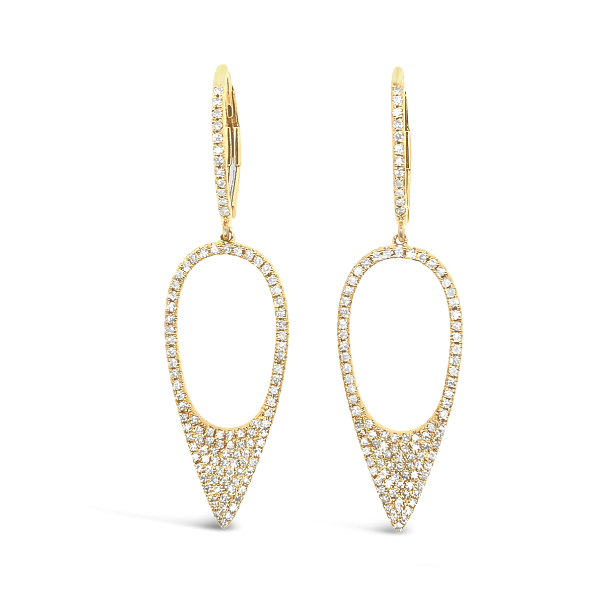 yellow dangle earrings