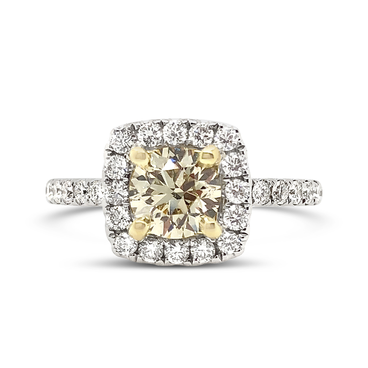 light brown diamond engagement ring