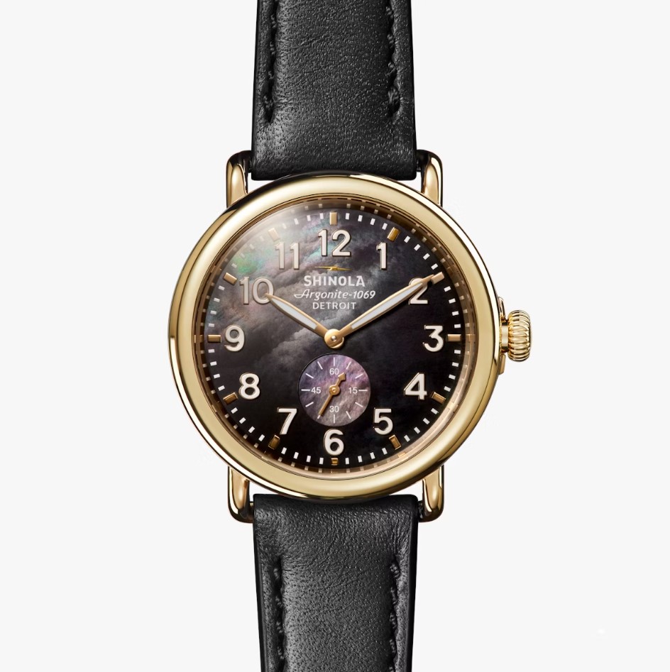Shinola Runwell Sub Second 41mm Black Mother Of Pearl