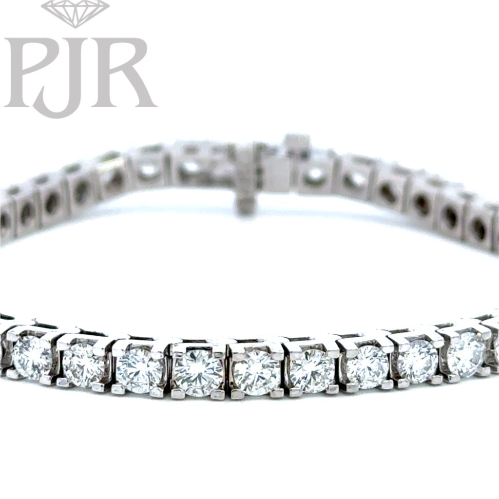 14K White Gold Antwerp Diamond Tennis Bracelet 001-170-00221