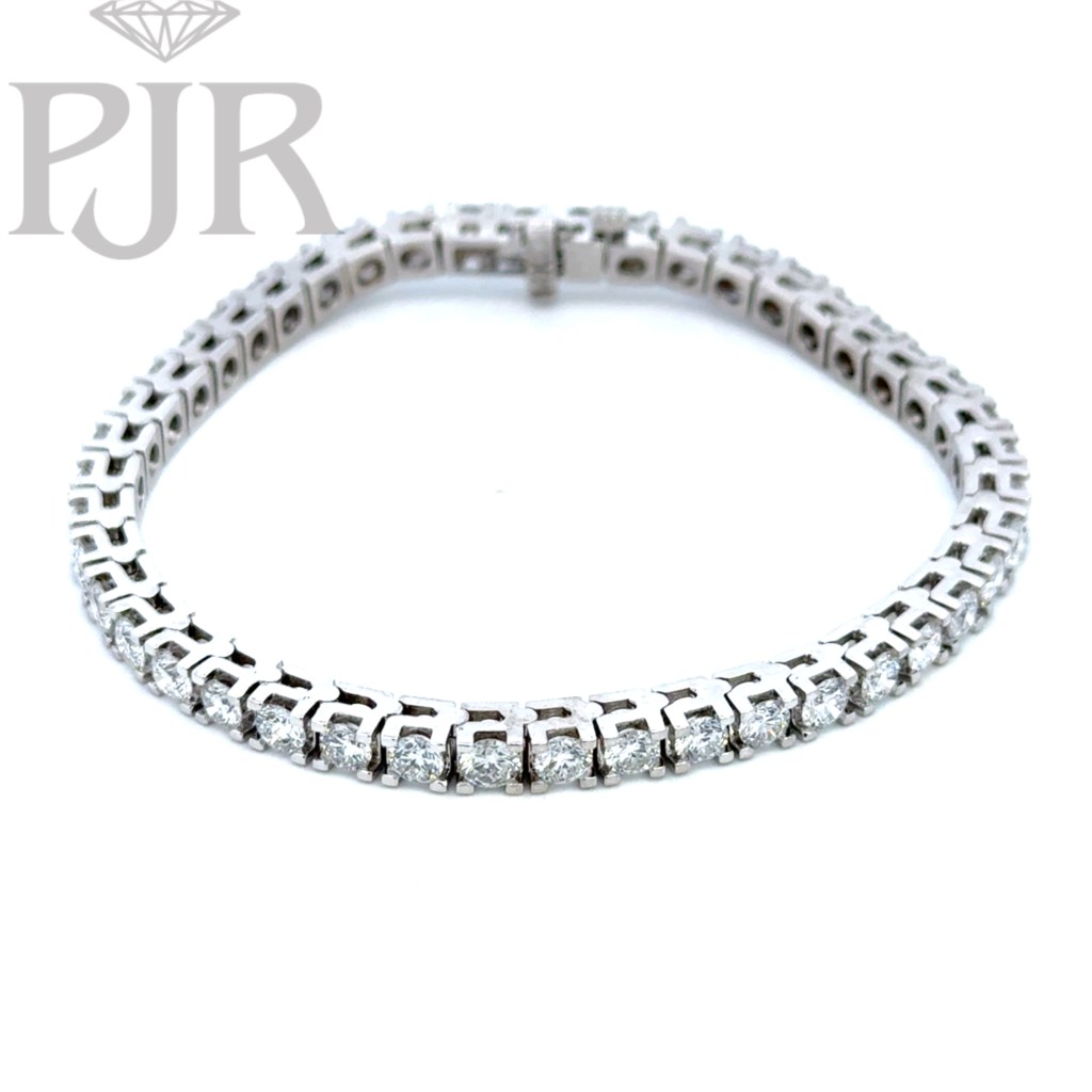 14K White Gold Antwerp Diamond Tennis Bracelet 001-170-00221