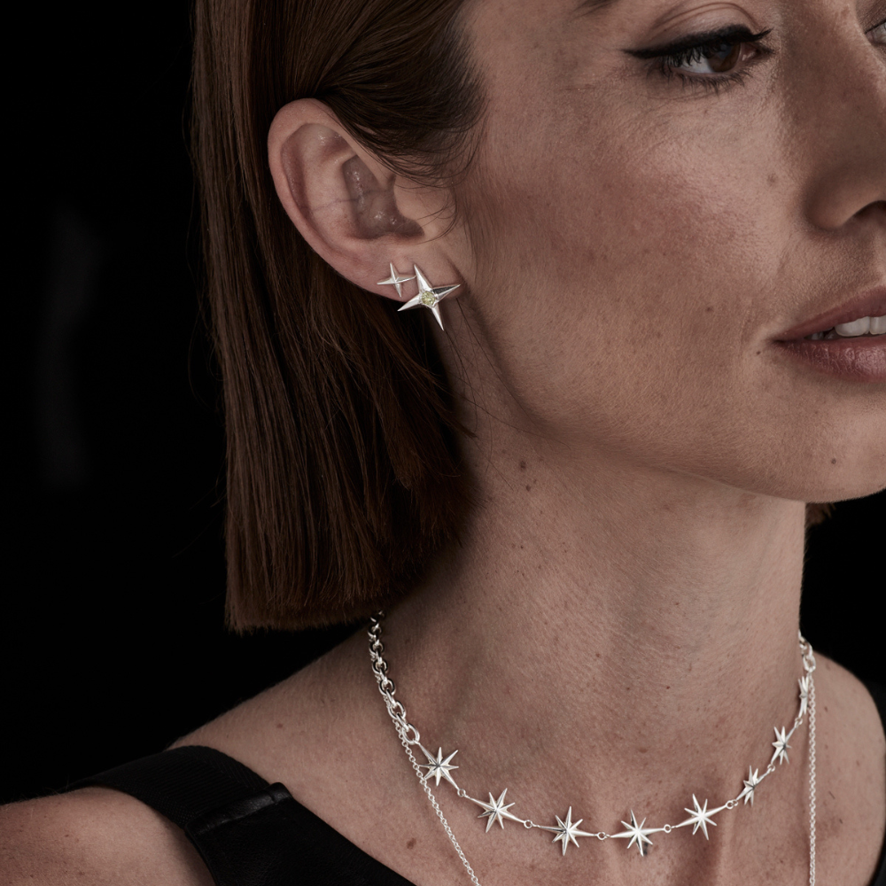 Star Spike Earrings 001-024-05298 