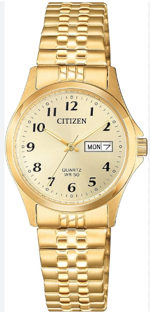 Citizen Ladies Quartz Yellow Stainless Steel Watch | Puckett's