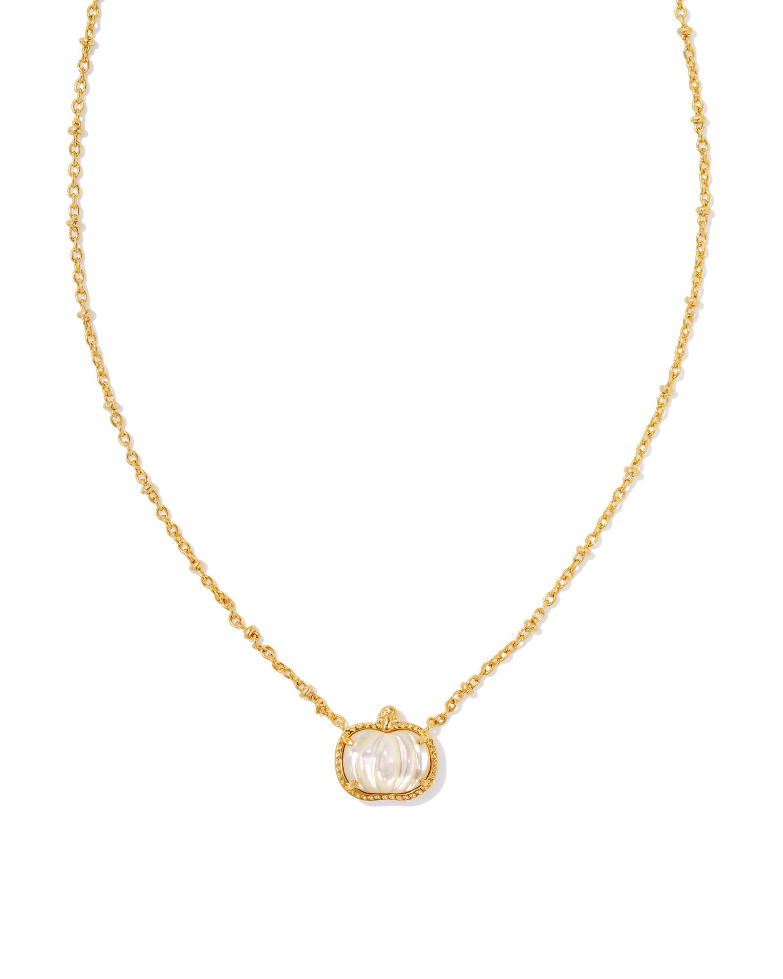 Kendra Scott Short Necklace Gold Tone Ivory MOP