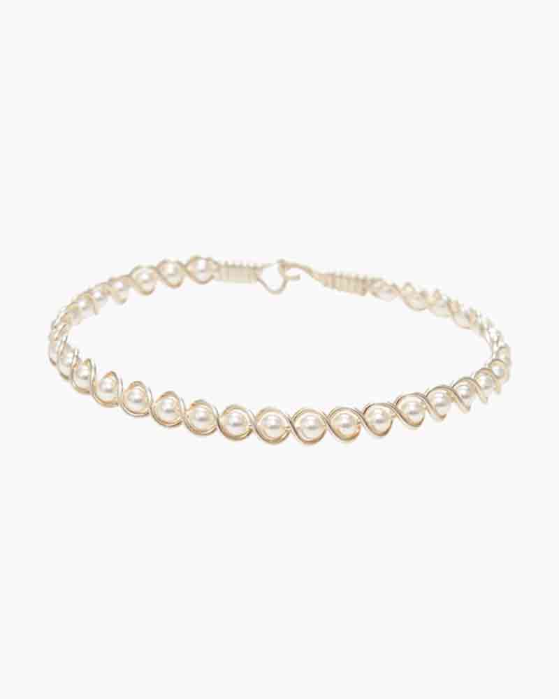 Ronaldo Revive Bracelet, All Silver, Crystal Pearl, 7