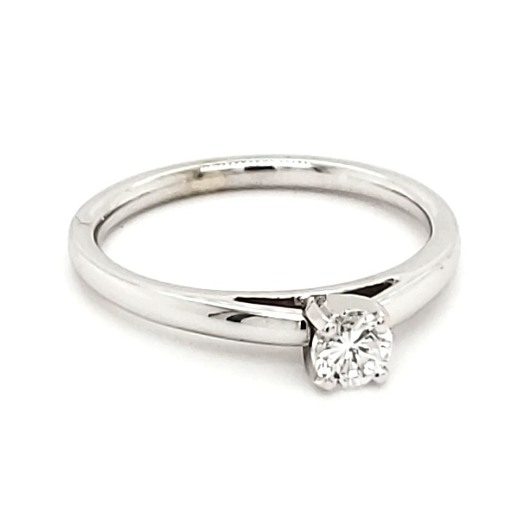 14k White Gold Four Prong Solitaire Diamond Engagement Ring Quality Gem Llc Bethel Ct