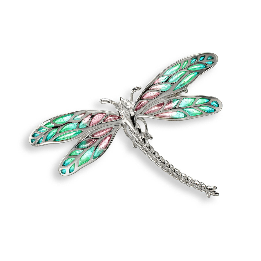 Sterling Silver Enamel Dragonfly Pin/Pendant 001-635-01969