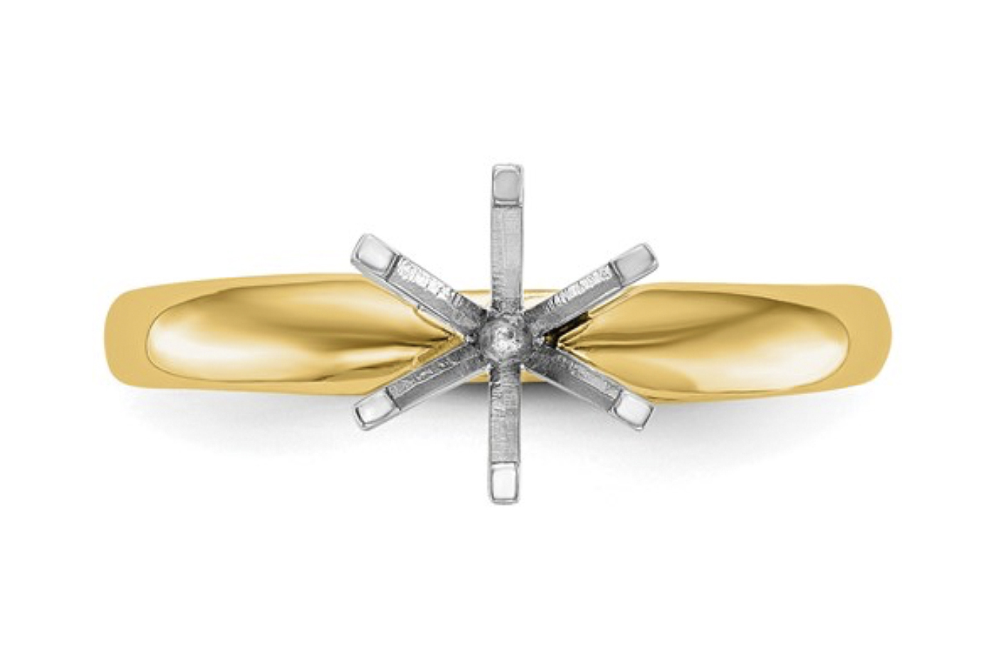 14K Yellow Gold Solitaire Semi-mount Tiffany Style Raleigh