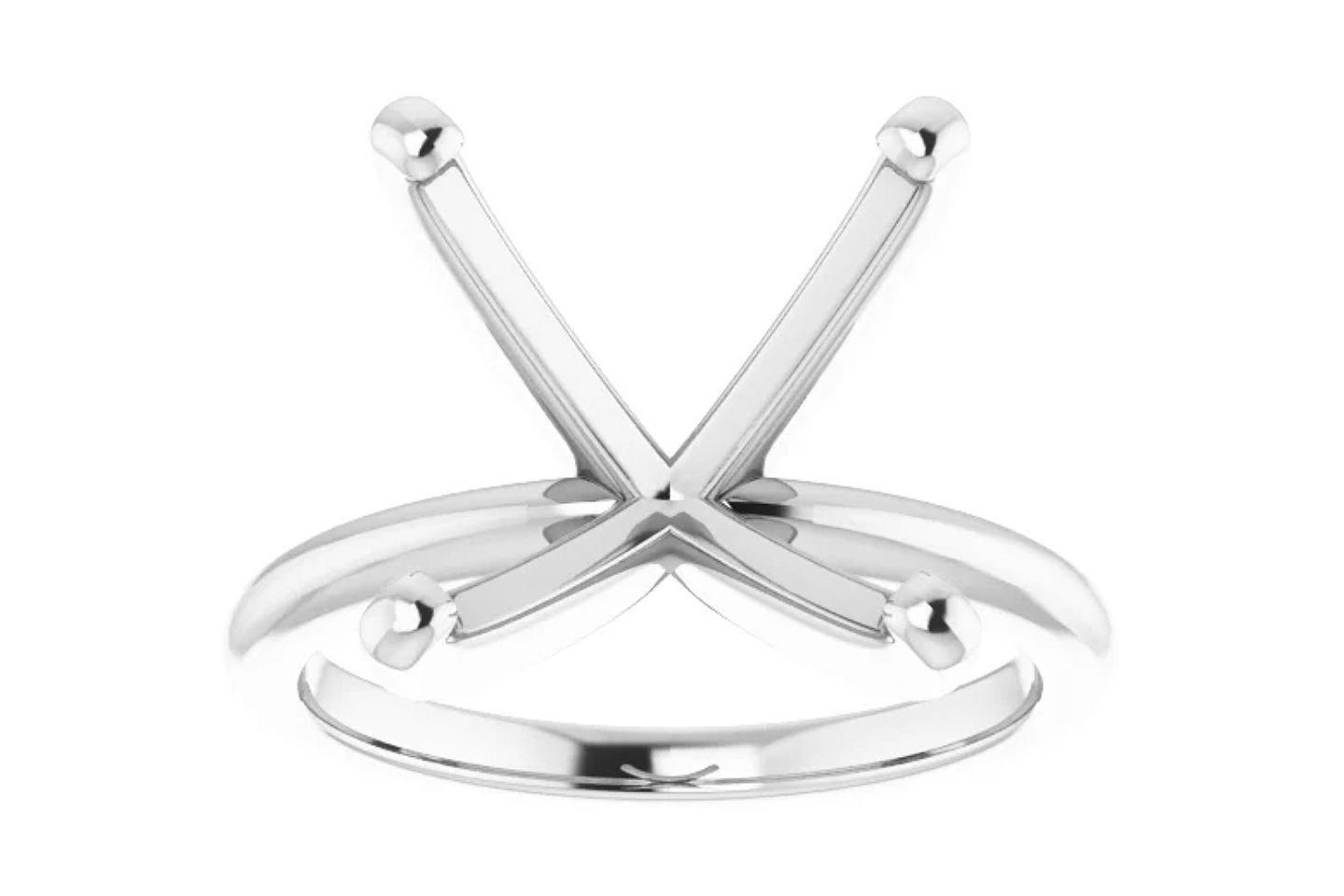 Stuller 14K White Gold Engagement Ring Mounting for RBC 10ct