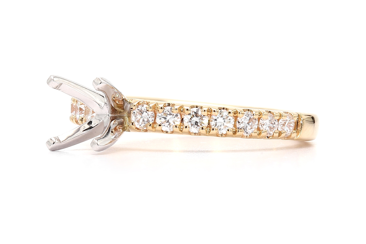 CLASSICAL Diamonds 20〜23 RD Classic 18K Yellow Gold 0.42ctw Diamond Semi-mount Accent