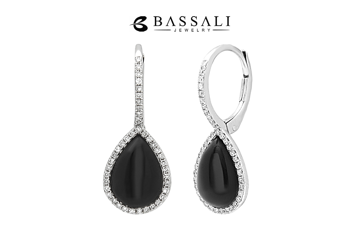 Onyx and diamond earrings 2025