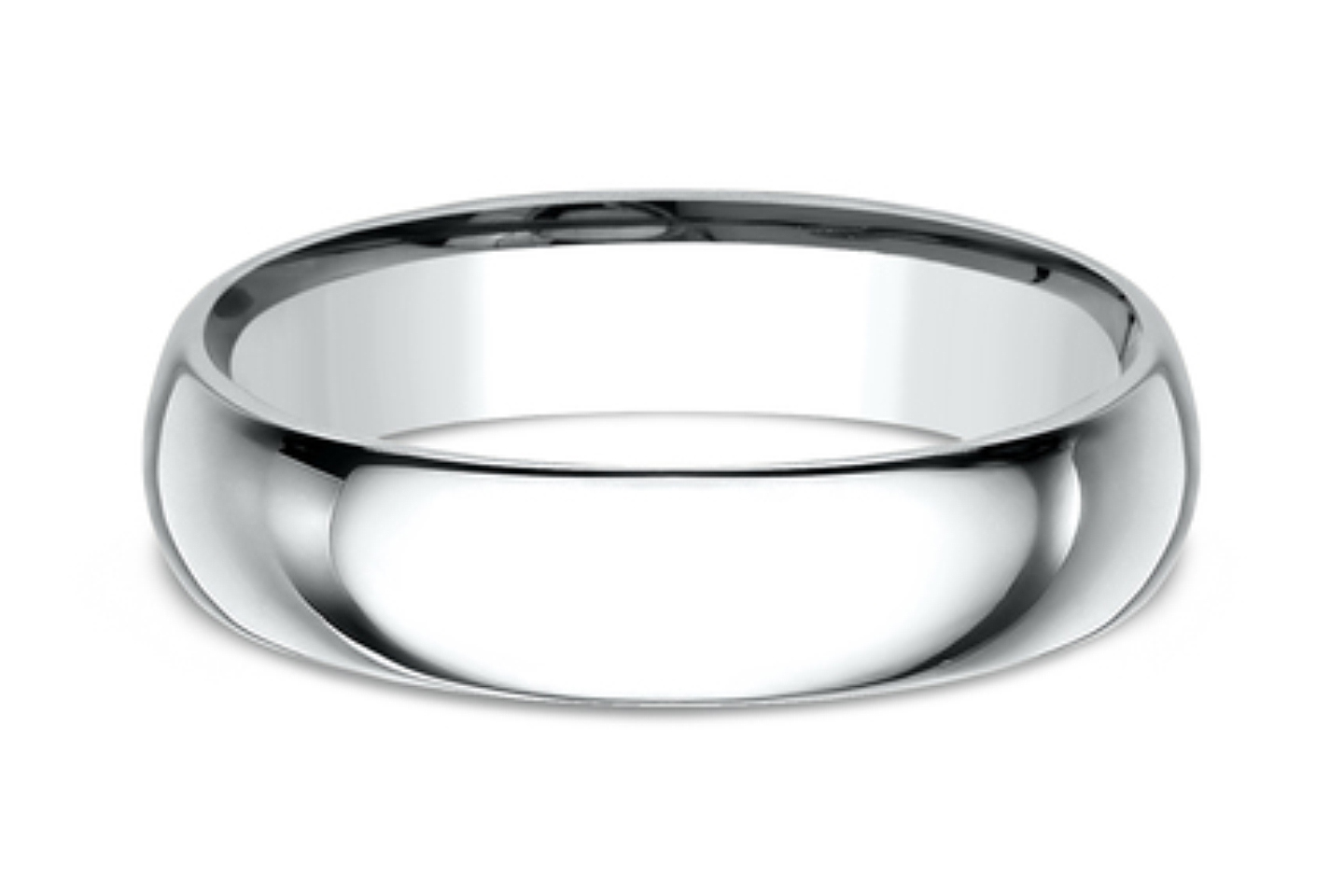 14K White Gold SuperLight Comfort Fit 5mm Wedding Band SIze