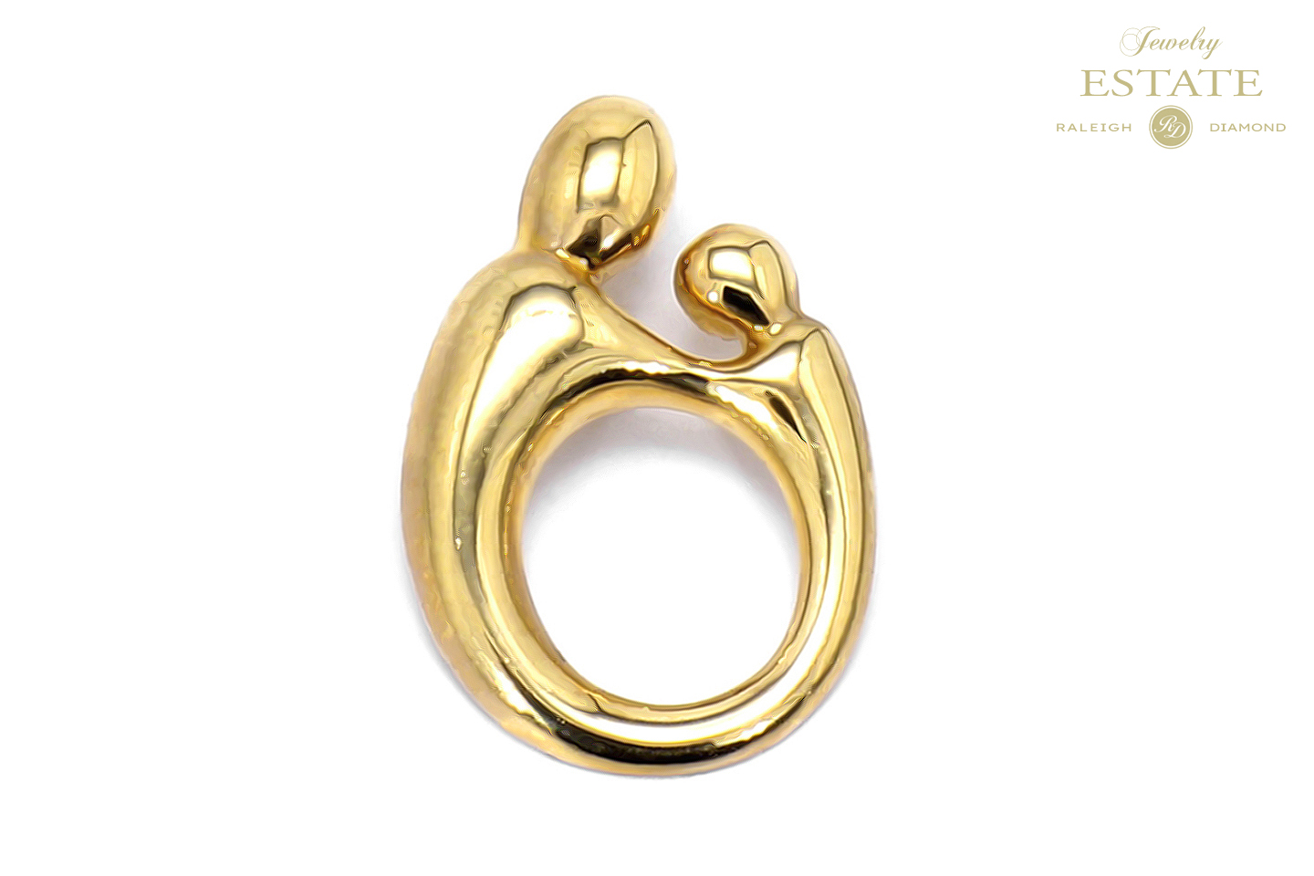 Estate 14K Yellow Gold Mother Child Charm 001-435-00777 - Main Image