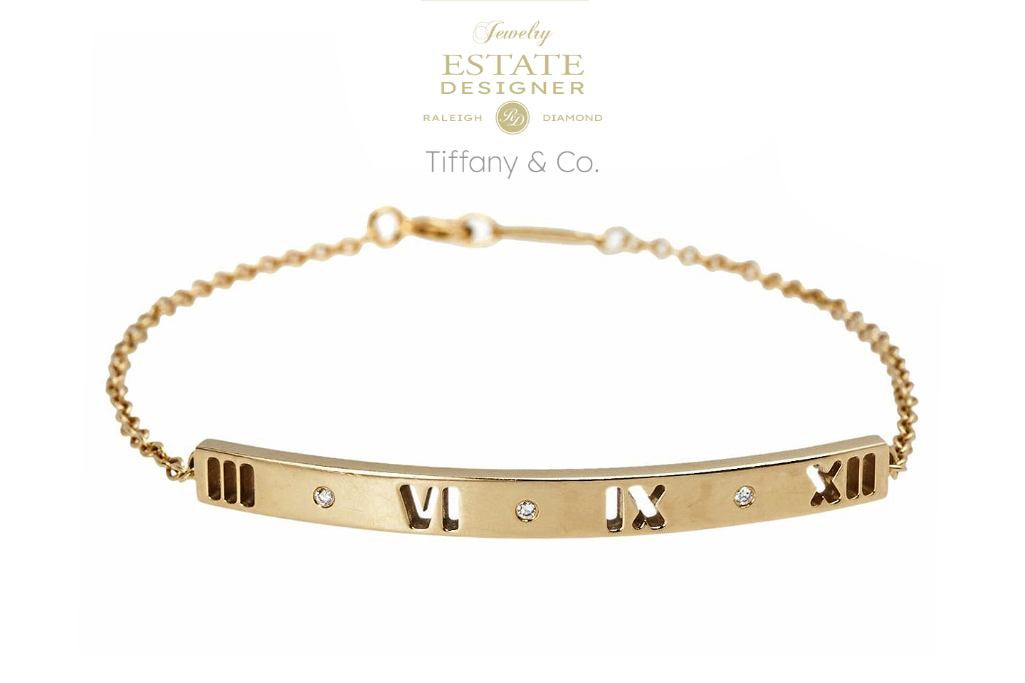 Estate Designer Tiffany & Co. 18K Rose Gold Atlas 7