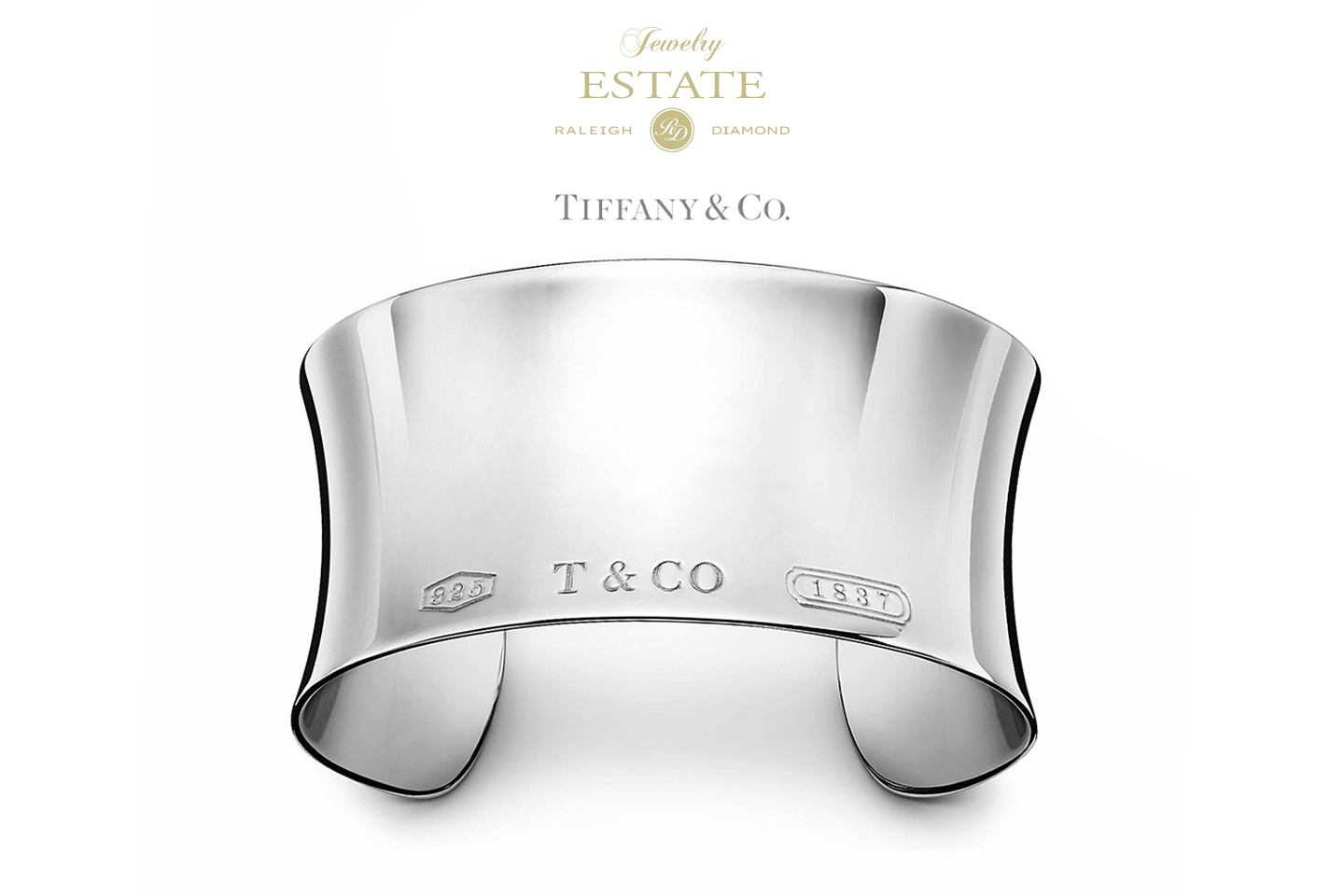 Estate Designer Tiffany & Co. Sterling Silver 1837 Med 6