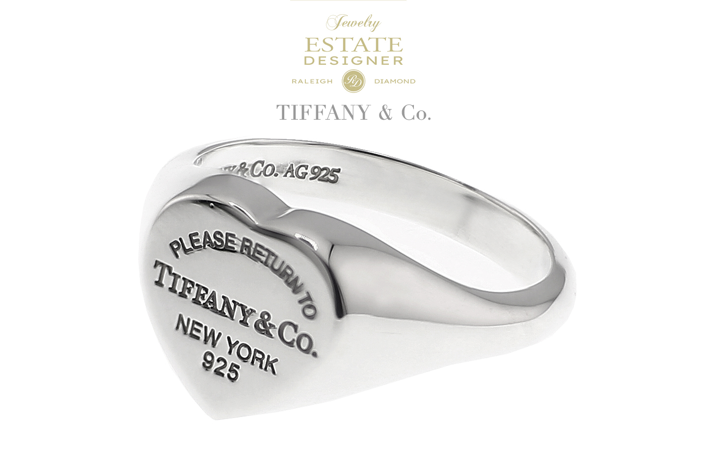 Estate Designer Tiffany & Co. Sterling Silver Return To Tiff
