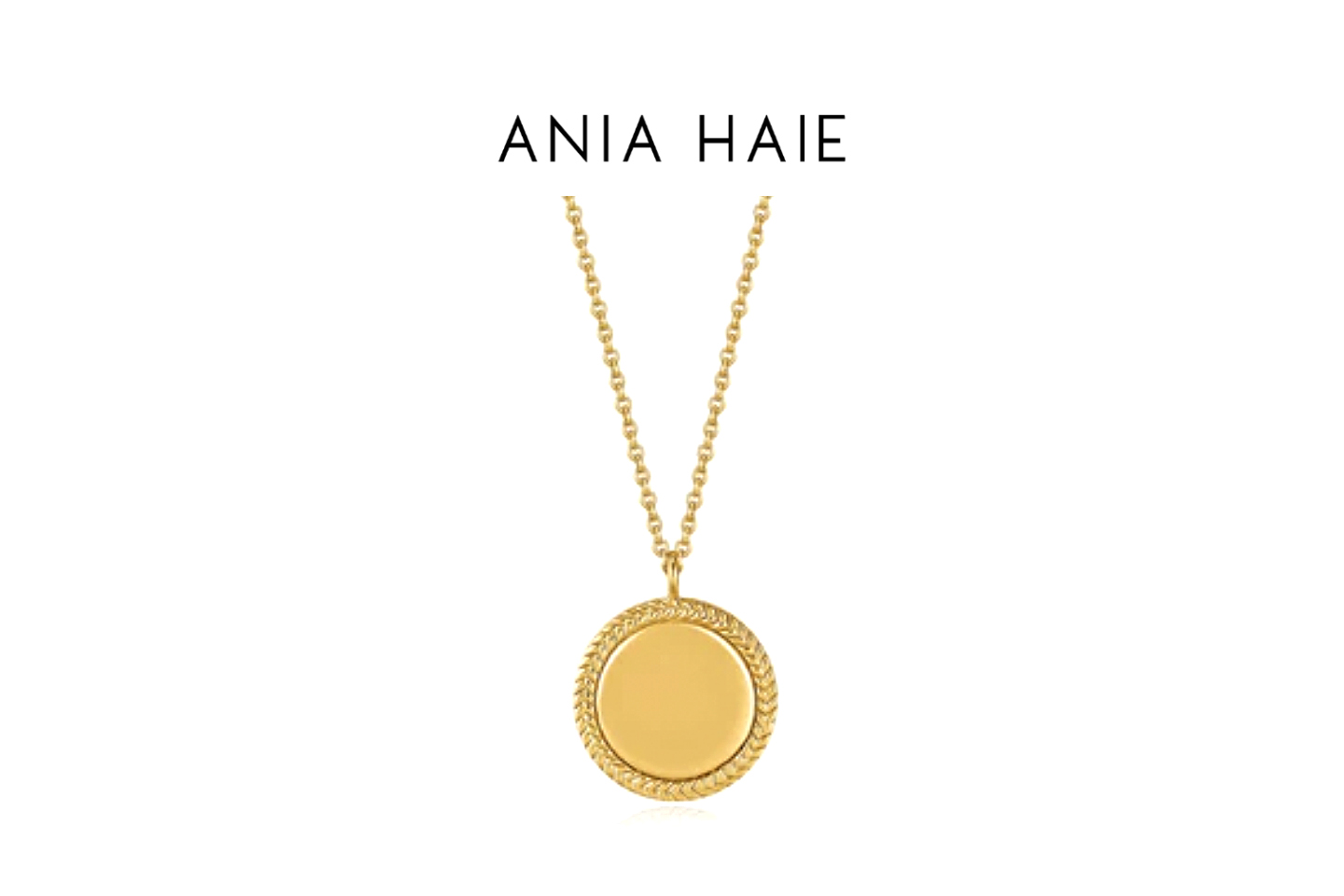 Ania Haie 14K Gold Plated on Sterling Silver Rope Disc Neckl