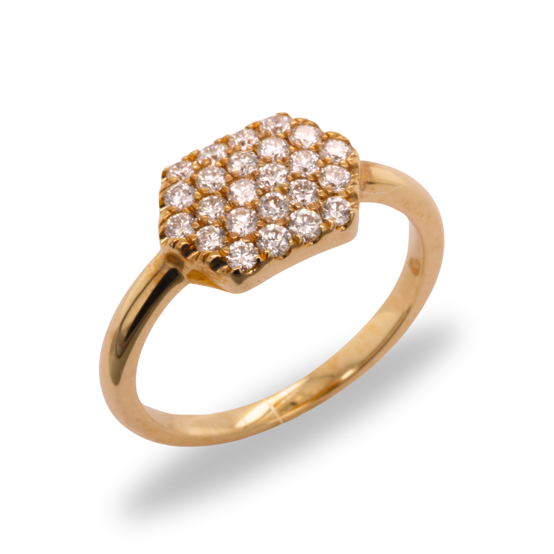 Honeycomb Collection Hexagon Diamond Ring Rasmussen