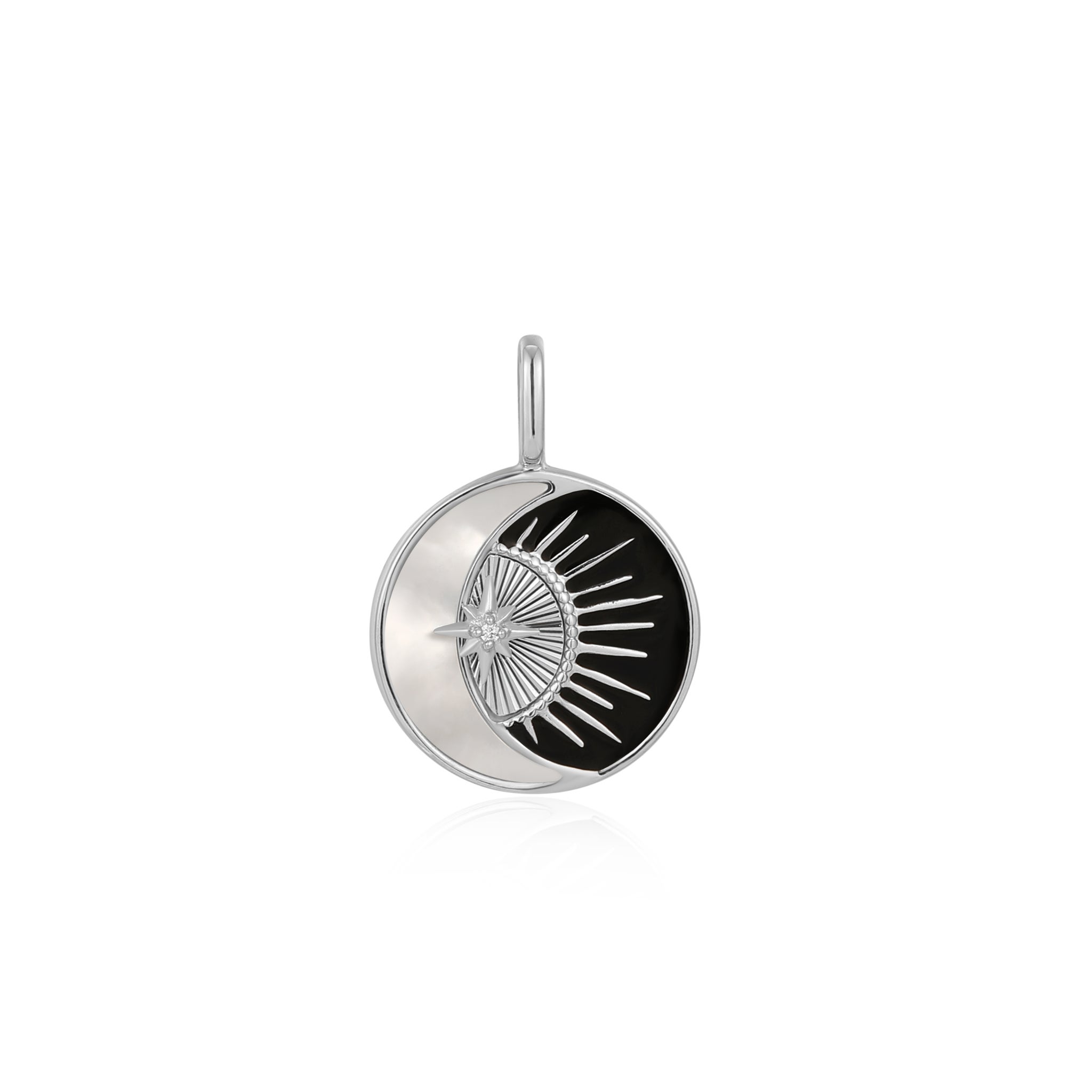 Sterling Silver Eclipse Charm Pendant 001-640-02113 | Roberts