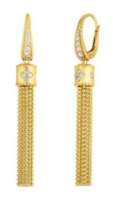 Roberto Coin Diamond Princess Tassel Earrings 001 150 Rolland S Jewelers Libertyville Il