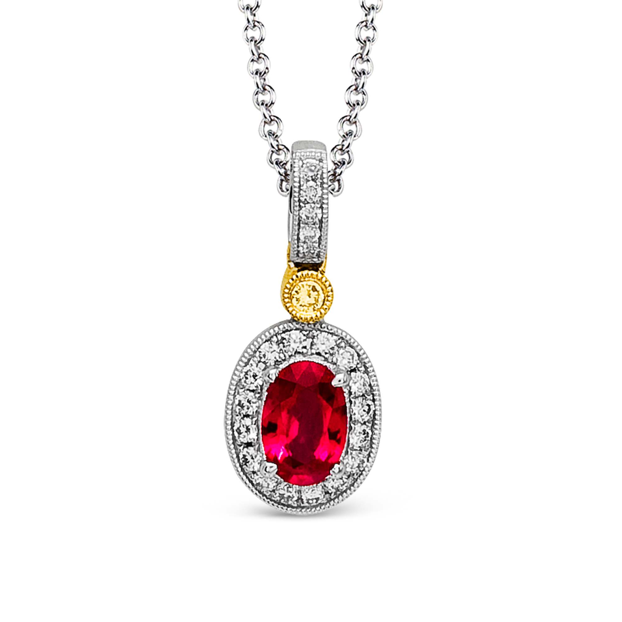 ruby pendant with diamonds