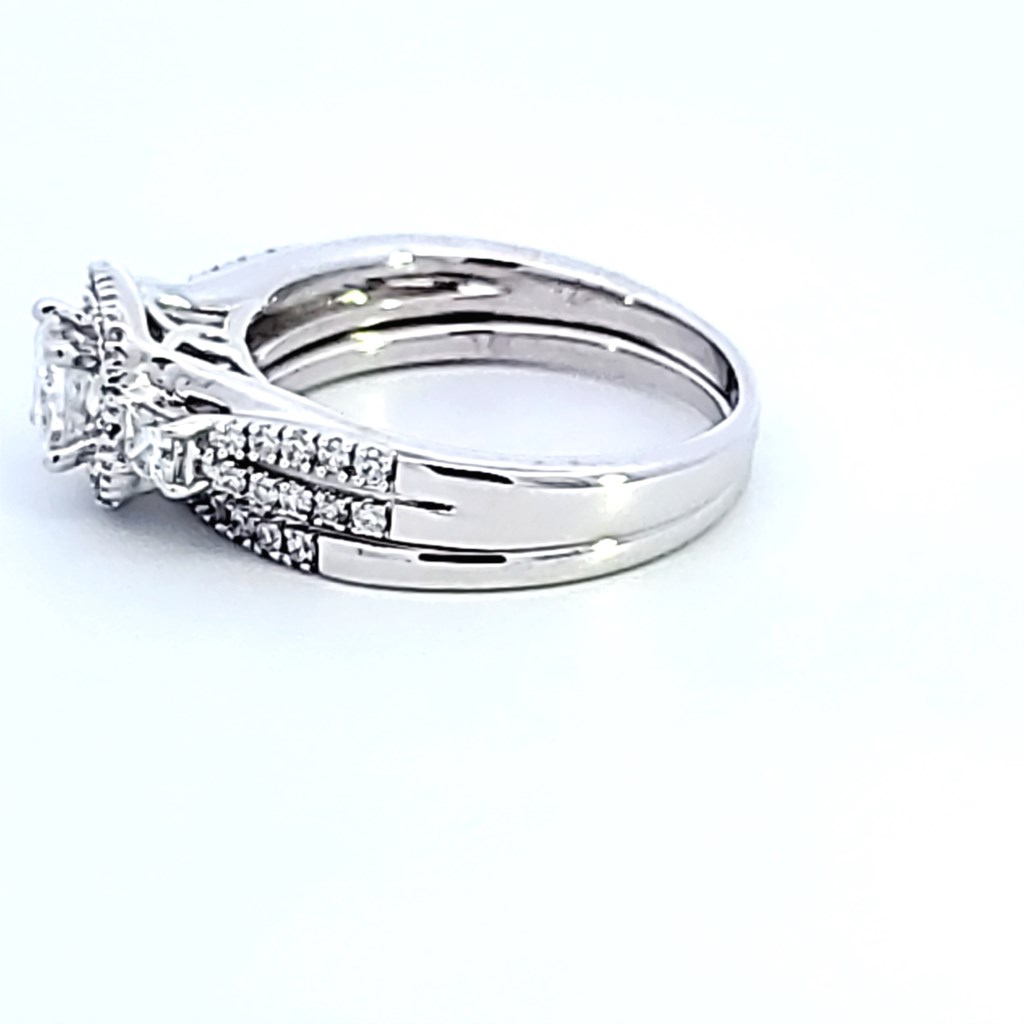 IDD 14KW Princess Cut Diamond Wedding Set 00114500504 Ross Elliott