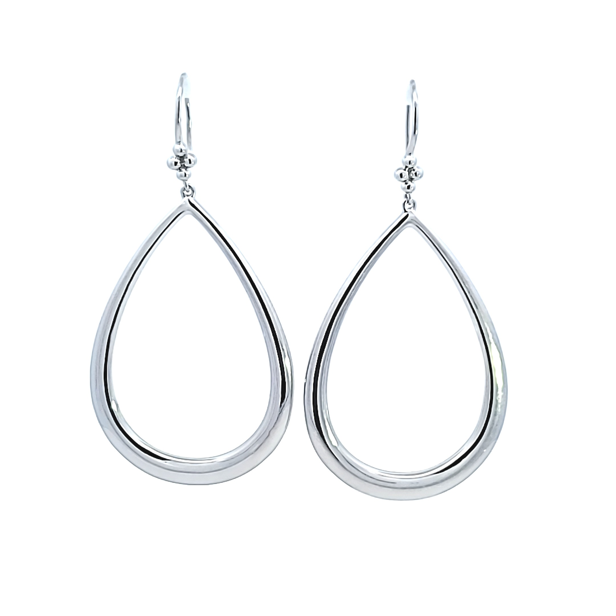 Solid sterling silver teardrop earrings cheap
