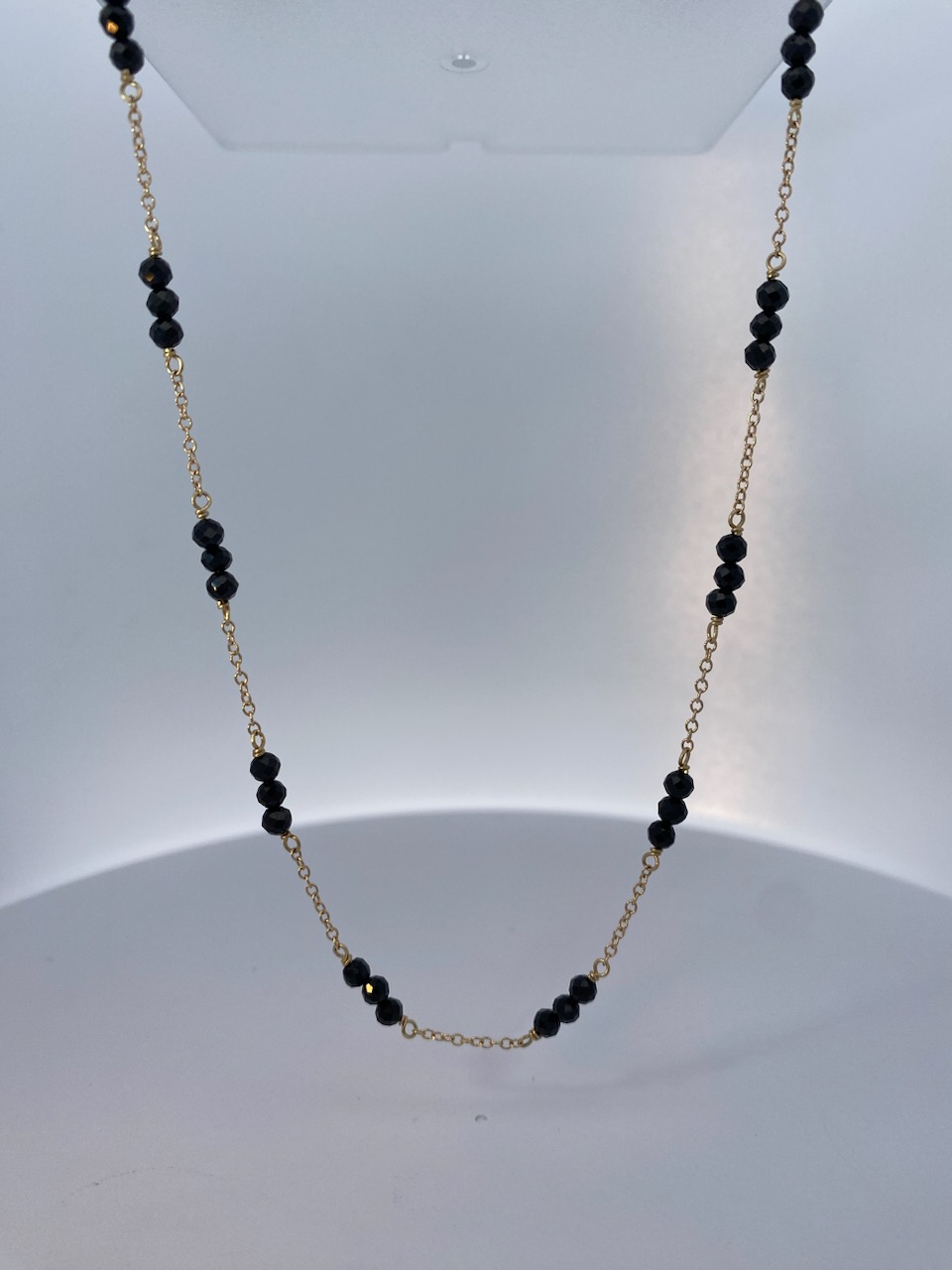 10K YELLOW GOLD BLACK SPINEL NECKLACE 001-435-00228 Sam Dial