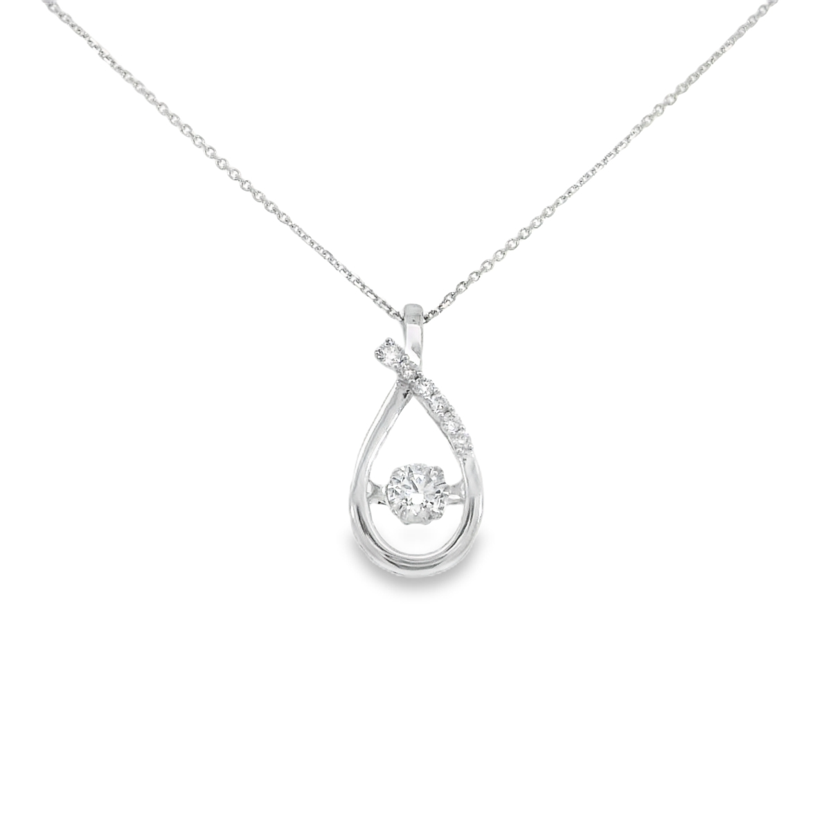 Asher 14K White Gold Dancing Diamond Pendant 001-160-01119 S&E
