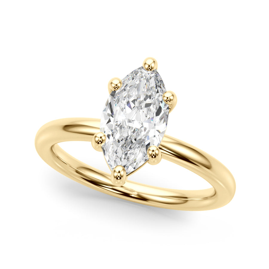 Stuller 14K Yellow Gold Marquise Mounting Engagement Ring S&E
