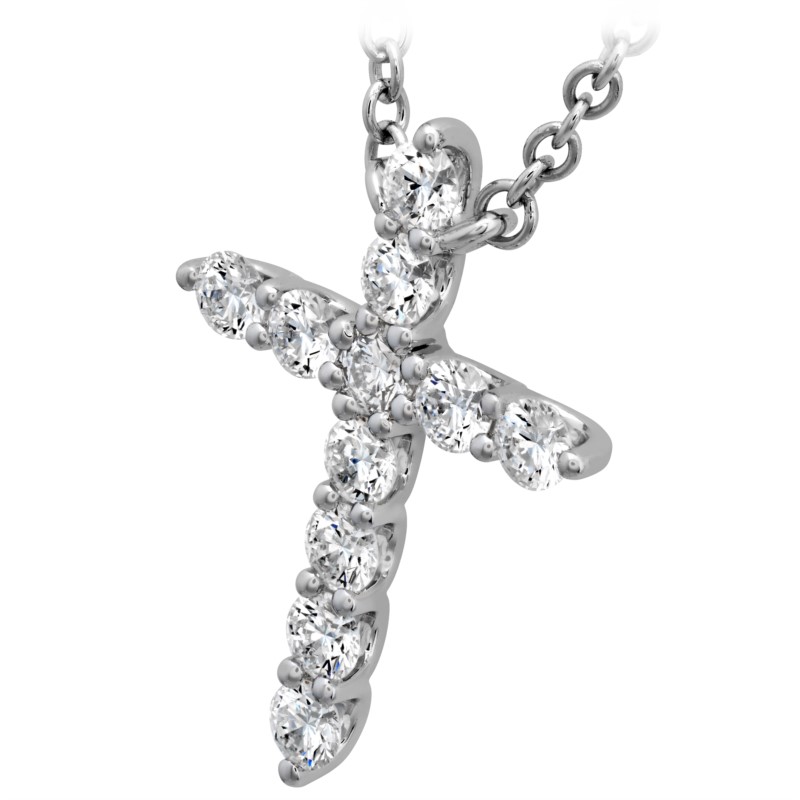 18kt Gold 0 30 34ctdw Signature Hearts On Fire Diamond Cr Sanders Jewelers Pasadena Md - Hearts On Fire Cross Pendant