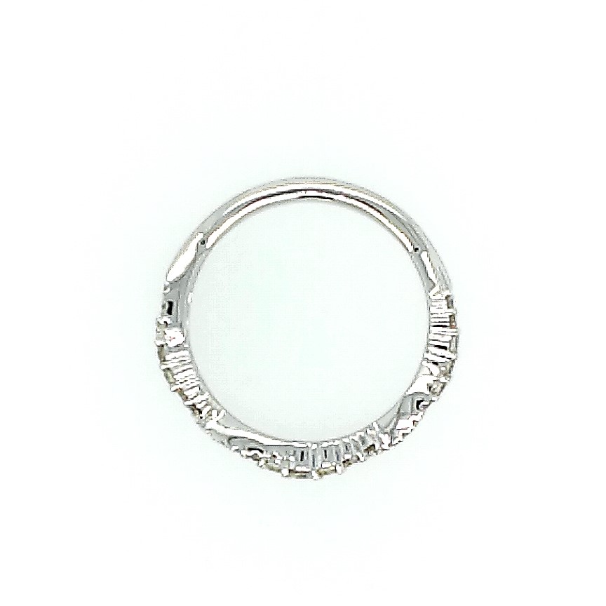 Gabriel & Co.14 Karat White Gold Twisted Diamond Stackable R Saxon's