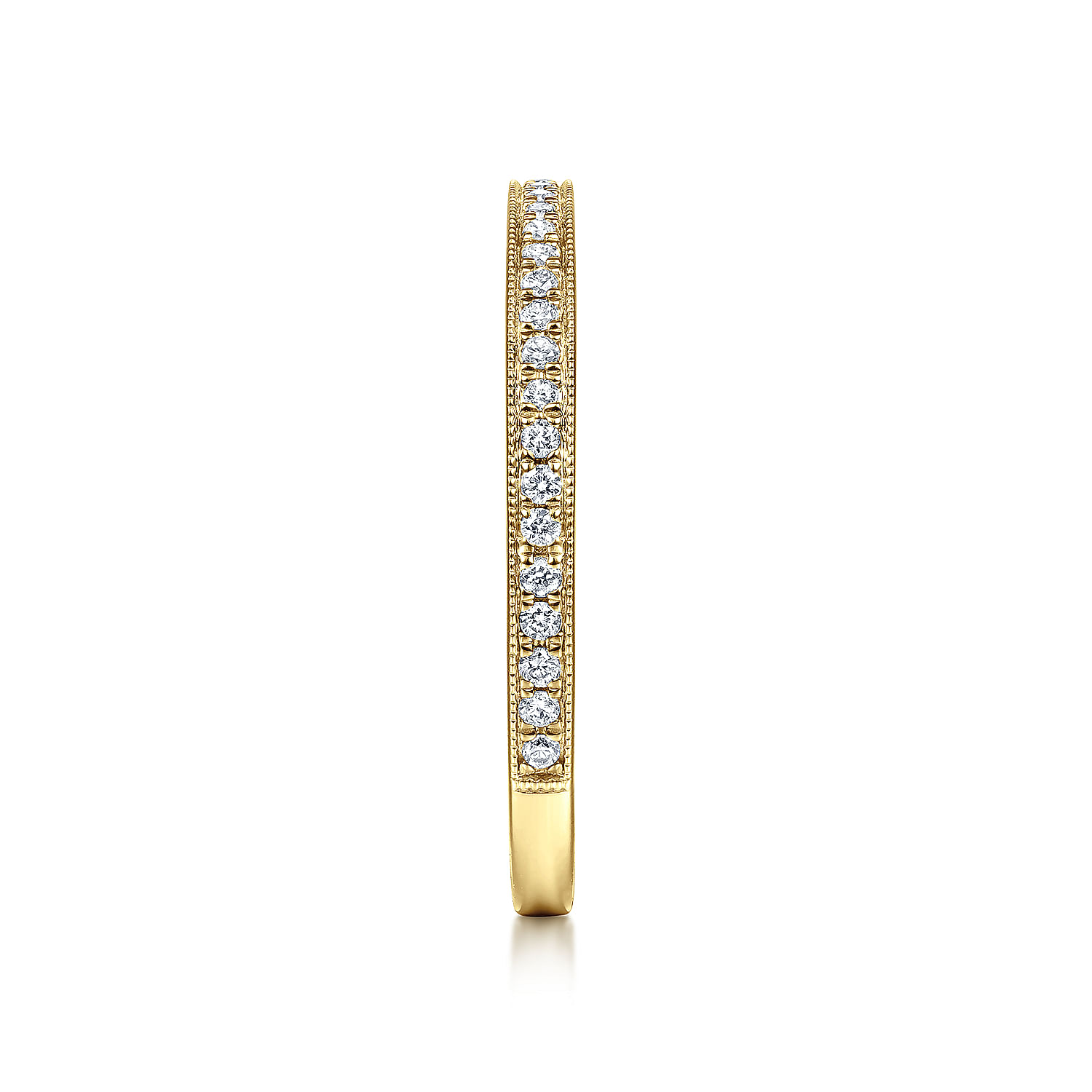 Gabriel & Co. 14 Karat Yellow Gold Diamond Pave Band | Saxons Fine