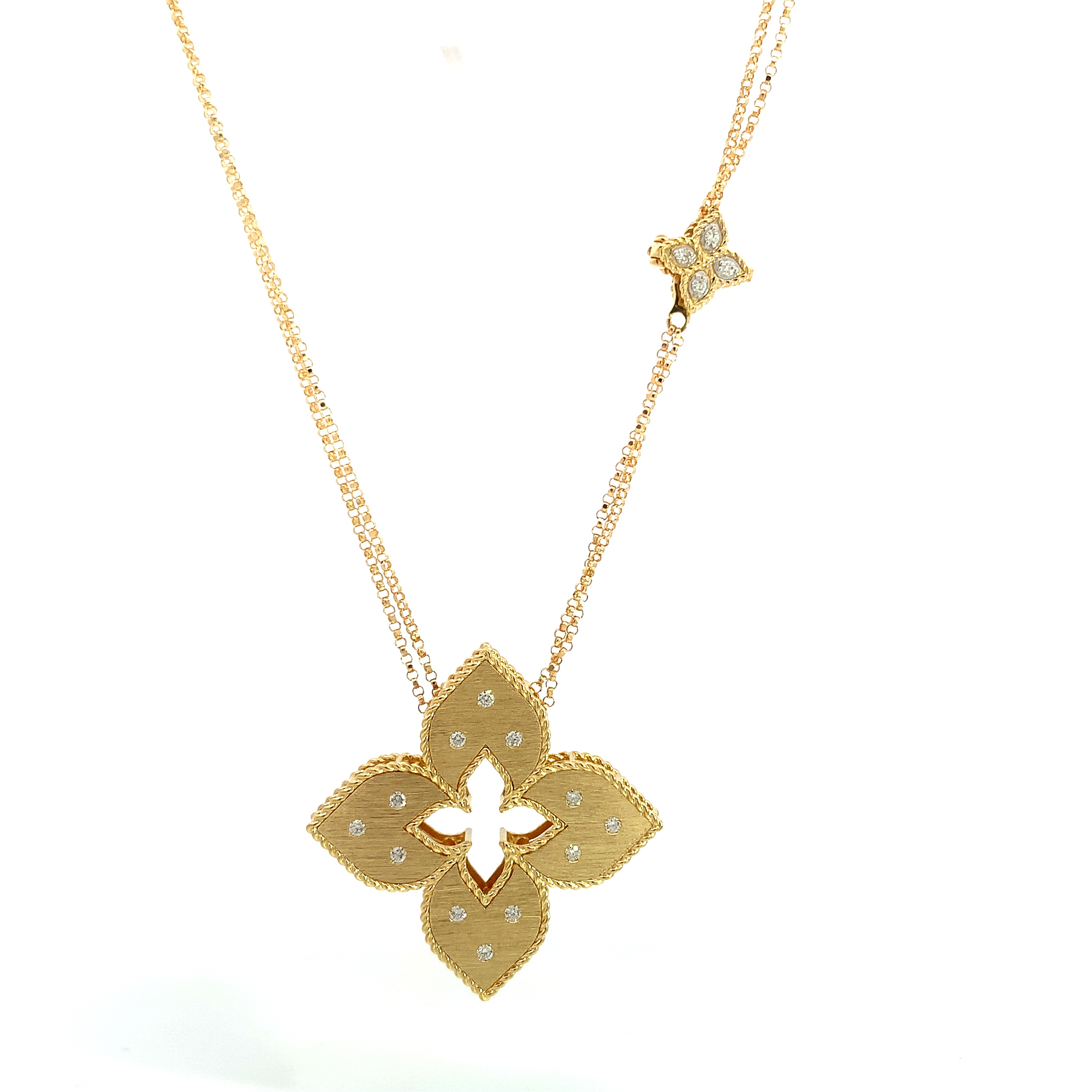 Roberto Coin 18 Karat Yellow Gold/ White Gold Diamond Veneti