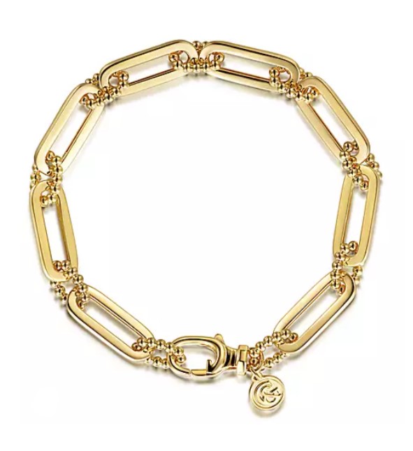 Gabriel & Co. 14 Karat Paperclip Link Chain Bracelet | Saxons Fine