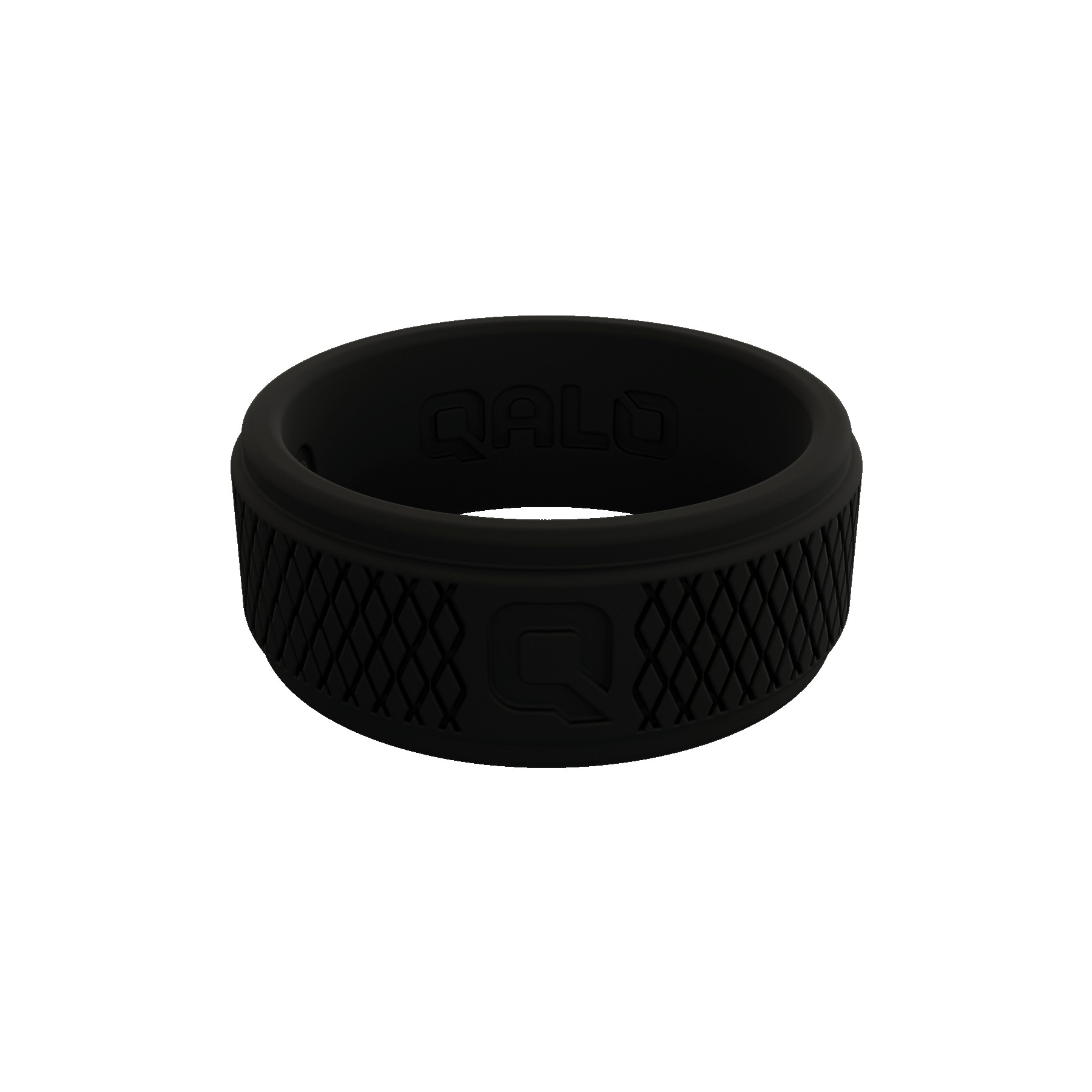 Qalo Black Crosshatch Men's Silicone Ring 001-799-04876 Segner's