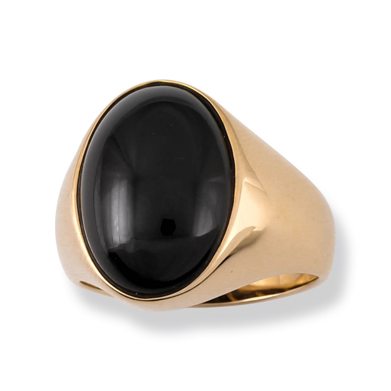 Mason-Kay Jade Black Jade Oval Gypsy Ring 001-205-00180