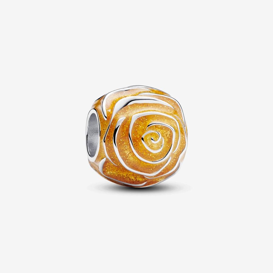 Pandora Yellow Rose in Bloom Charm 001-950-17037 Nick Arnold