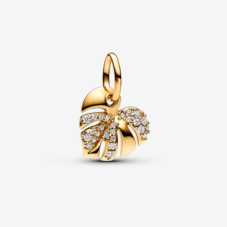 Pandora Sparkling Monstera Leaf Dangle Charm 001-950-17120