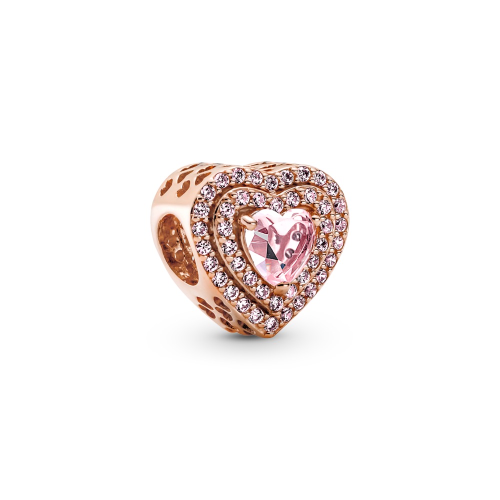 Pandora Sparkling Levelled Heart Charm 002-950-2003082 Pandora Sparkling Levelled Heart Charm 002-950-2003082