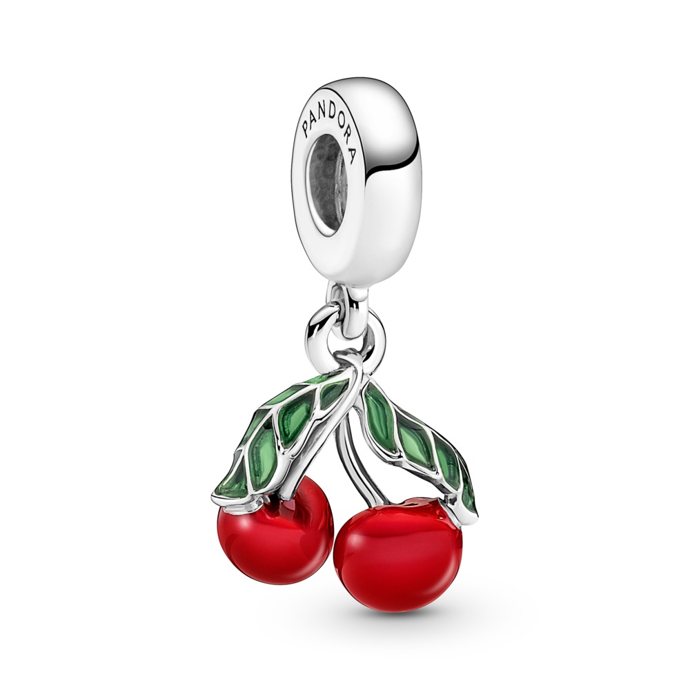 Asymmetrical Cherry Fruit Dangle Charm 002-950-2004027